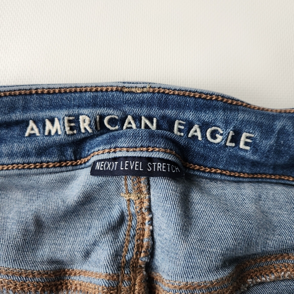 American Eagle Womens Stretch Skinny Blue Jeans Denim Size 0 - Picture 3 of 14